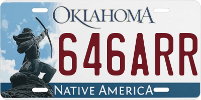 OK license plate 646ARR