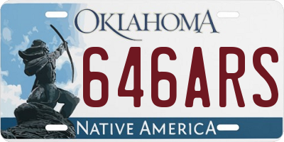 OK license plate 646ARS