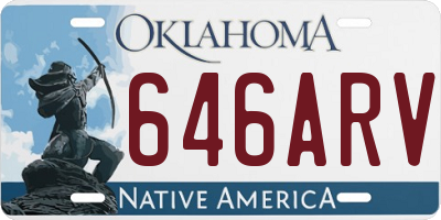 OK license plate 646ARV