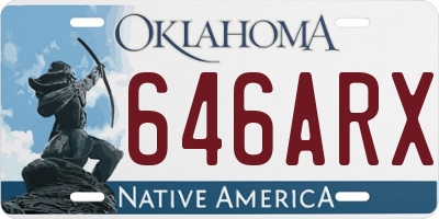 OK license plate 646ARX