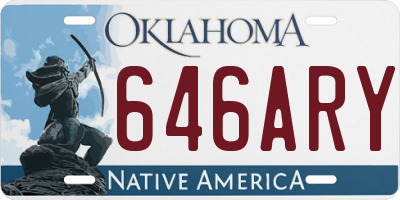 OK license plate 646ARY