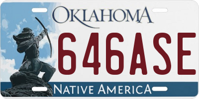OK license plate 646ASE