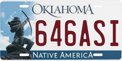 OK license plate 646ASI