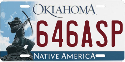 OK license plate 646ASP