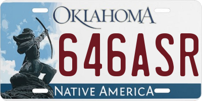 OK license plate 646ASR