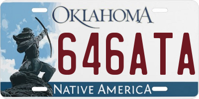 OK license plate 646ATA