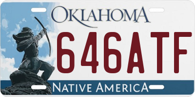 OK license plate 646ATF