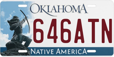 OK license plate 646ATN
