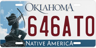 OK license plate 646ATO