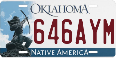 OK license plate 646AYM