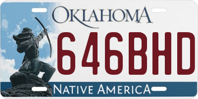 OK license plate 646BHD