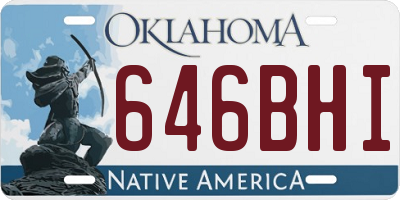 OK license plate 646BHI