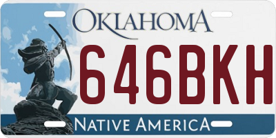 OK license plate 646BKH