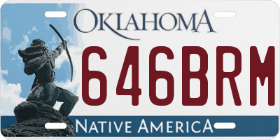 OK license plate 646BRM