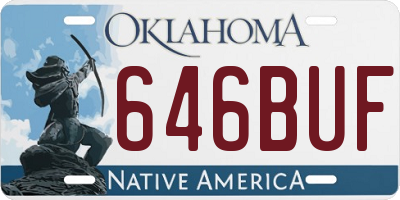 OK license plate 646BUF