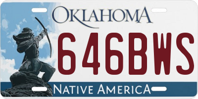 OK license plate 646BWS
