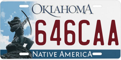OK license plate 646CAA