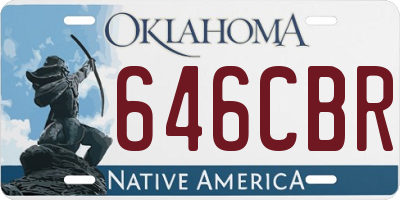 OK license plate 646CBR
