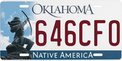 OK license plate 646CFO