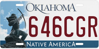OK license plate 646CGR