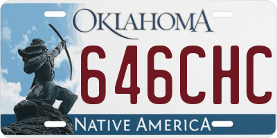 OK license plate 646CHC