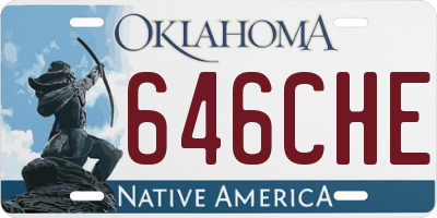 OK license plate 646CHE
