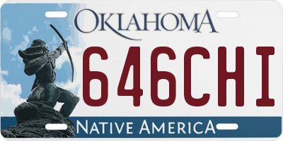 OK license plate 646CHI