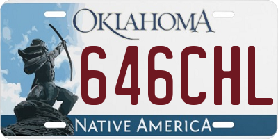 OK license plate 646CHL