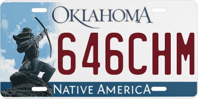 OK license plate 646CHM