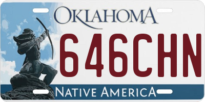 OK license plate 646CHN