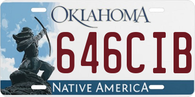 OK license plate 646CIB