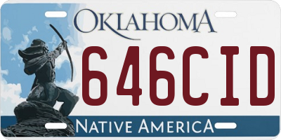 OK license plate 646CID