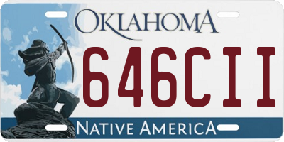 OK license plate 646CII