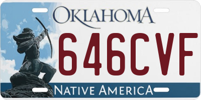 OK license plate 646CVF