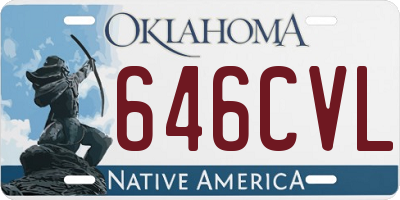 OK license plate 646CVL