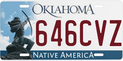 OK license plate 646CVZ