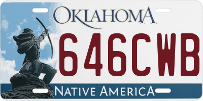 OK license plate 646CWB