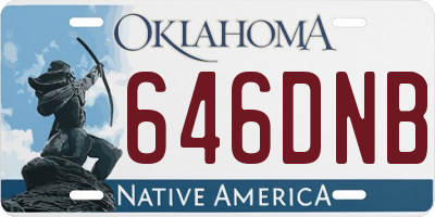 OK license plate 646DNB
