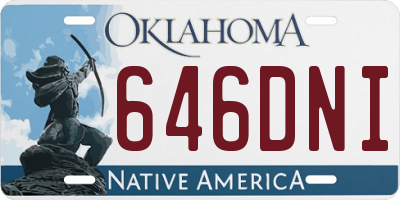 OK license plate 646DNI