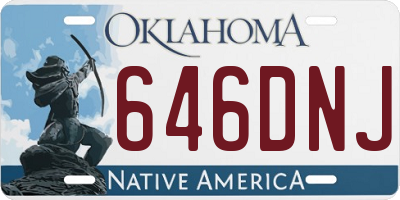 OK license plate 646DNJ