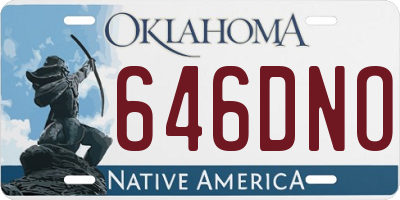 OK license plate 646DNO