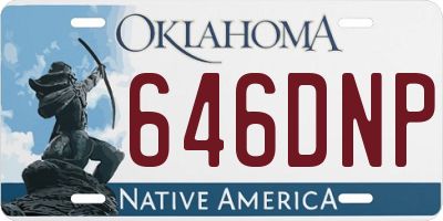 OK license plate 646DNP