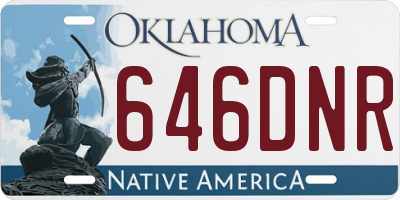 OK license plate 646DNR