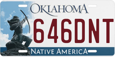 OK license plate 646DNT