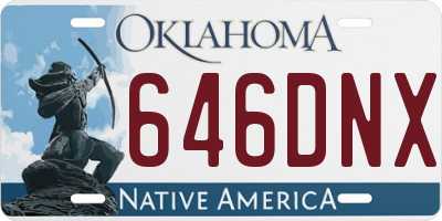 OK license plate 646DNX