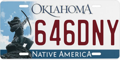 OK license plate 646DNY
