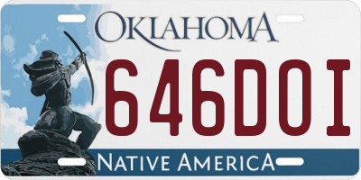OK license plate 646DOI