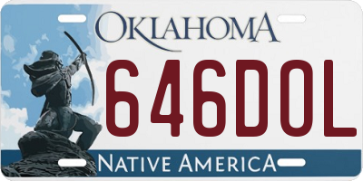 OK license plate 646DOL