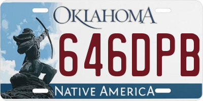 OK license plate 646DPB