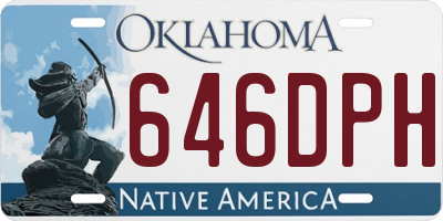 OK license plate 646DPH